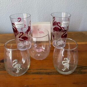 Flamingo Glassware Set - Pink
